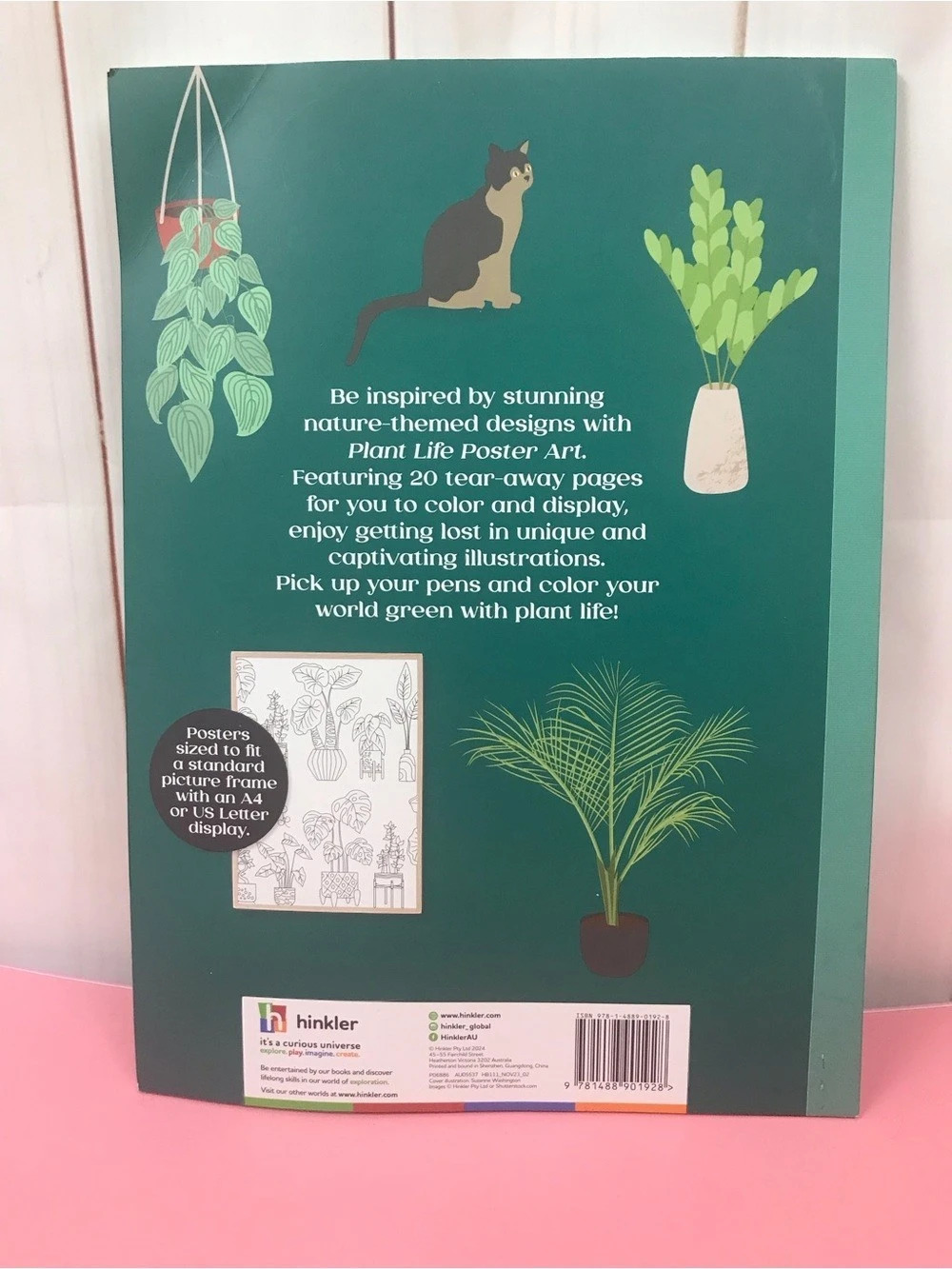 Kaleidoscope Coloring Plant Life Plant Coloring Poster Art Book Green NWT - Picture 2 of 2
